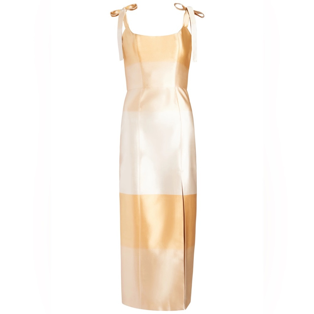 Markarian Acacia Golden Ombré Corset Dress With Tie Straps - NWT